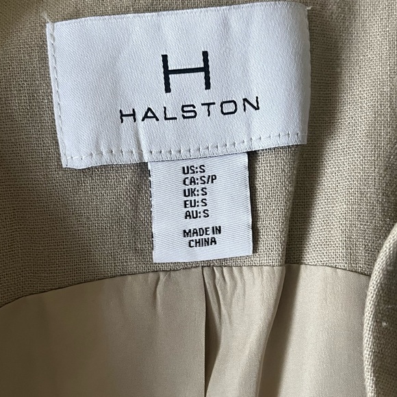 Halston khaki linen vest - Picture 3 of 5